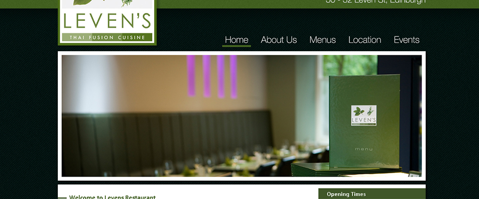Levens restaurant website